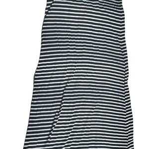 Zenergy by Chico's Black and White Striped Maxi Dress size 1 (medium)